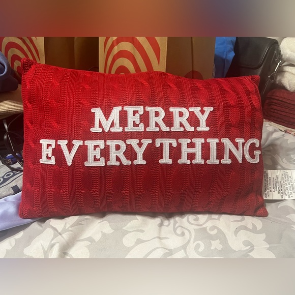 Hobby Lobby Other - Merry Everything Quilted Red Pillow